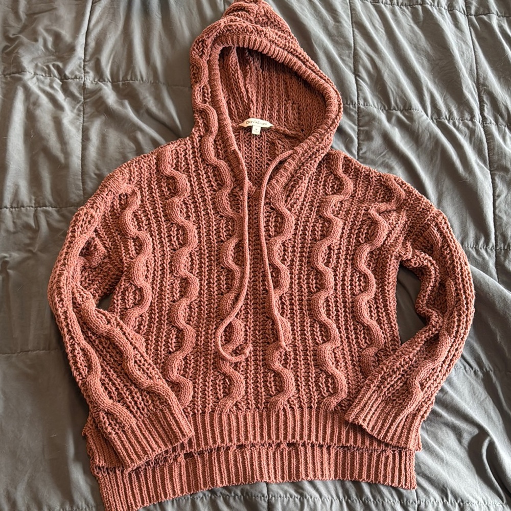 Cozy Cable Knit Hoodie Sweater